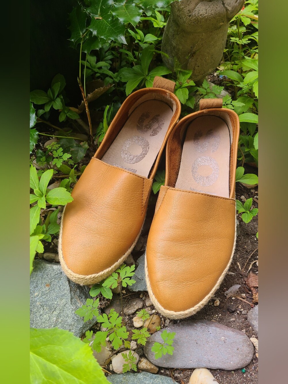 Sorel Leather Espadrille Shoes Womens Size 7.5 Tan